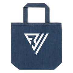 Organic denim tote bag