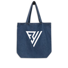 Organic denim tote bag