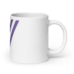 White glossy mug